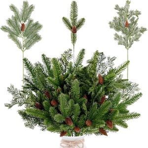 34 Pcs Artificial Pine Branches